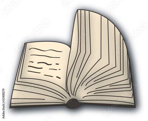 Illustration aufgeschlagenes Buch