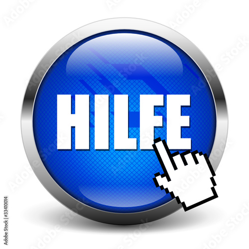 blauer HILFE button photo