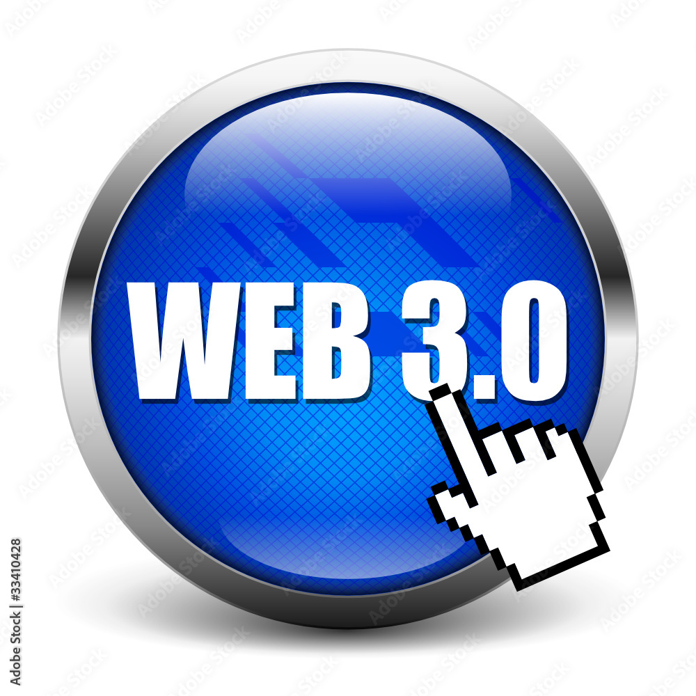 blue WEB 3.0 button