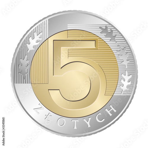 5 złotych moneta photo