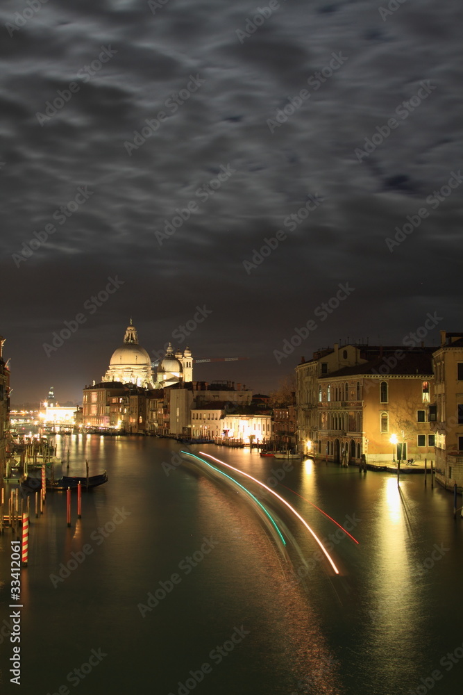 night view of Venice grand canal