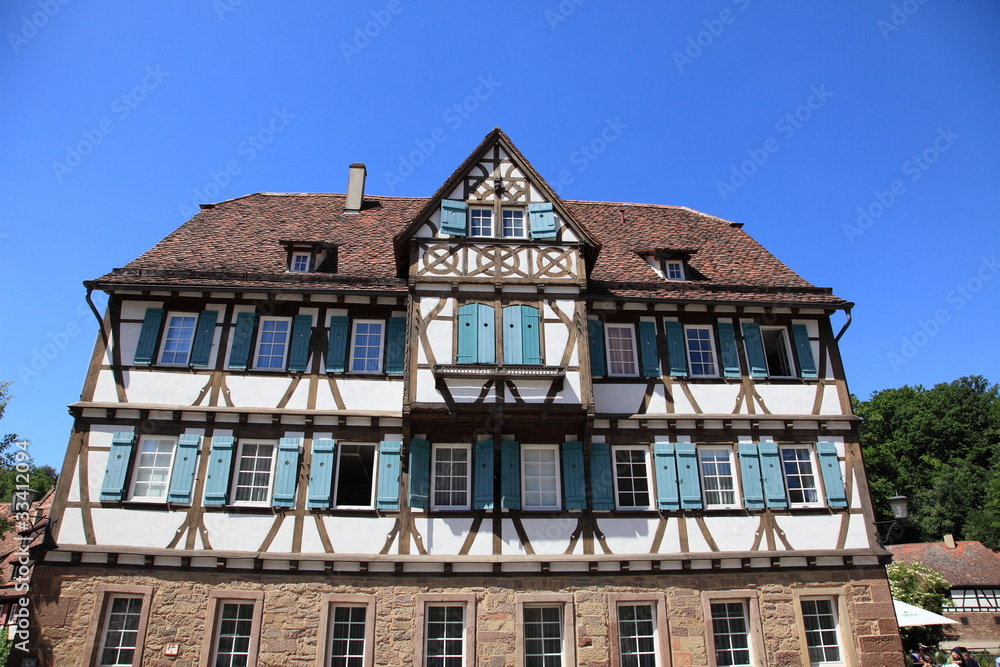 traditional half-timbered house in Germany