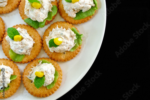 tuna salad with crackers