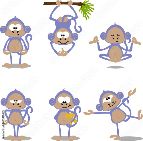 cute cartoon monkeys