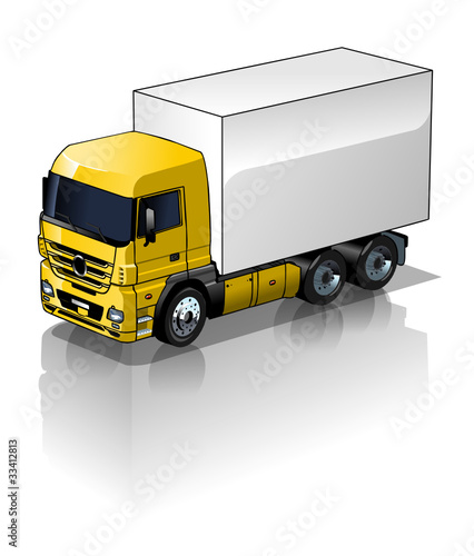 Vector cargo truck