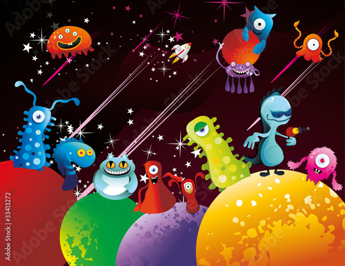 extraterrestres en vector