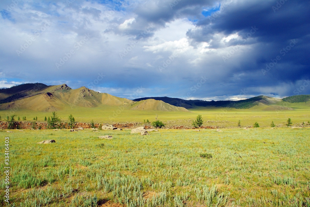 View of Central Mongolia