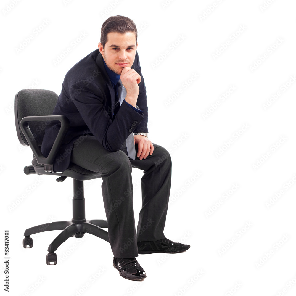Successful businessman sitting on the chair Successful businessman sitting on the chair