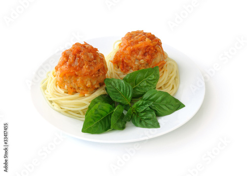 Meatballs with spaghetti