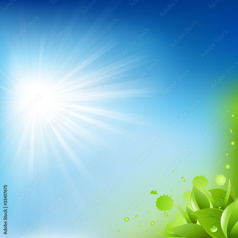 Fototapeta premium Green And Blue Background