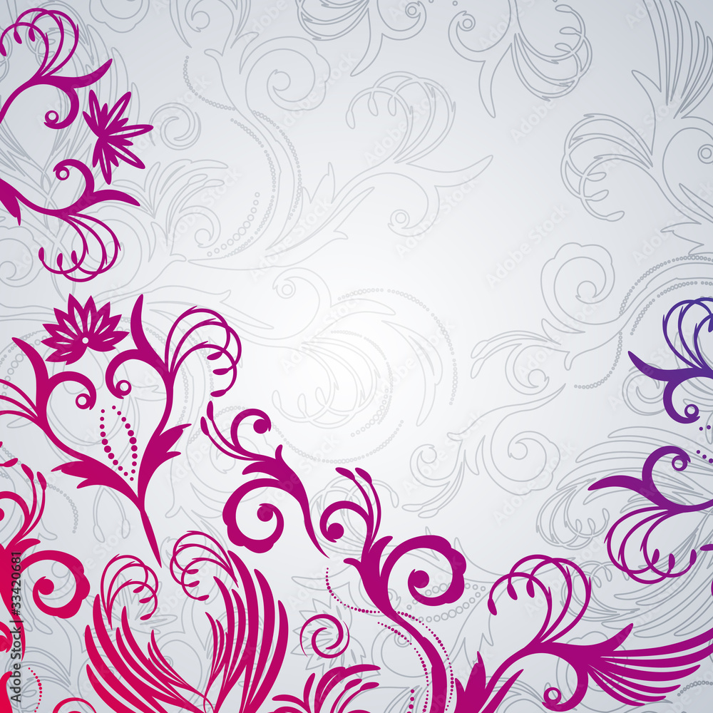 Abstract vector floral background with east flowers. Abstract vector floral background with east flowers.