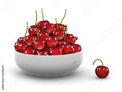 Canvas Print 3d Outcast from the bowl of cherries