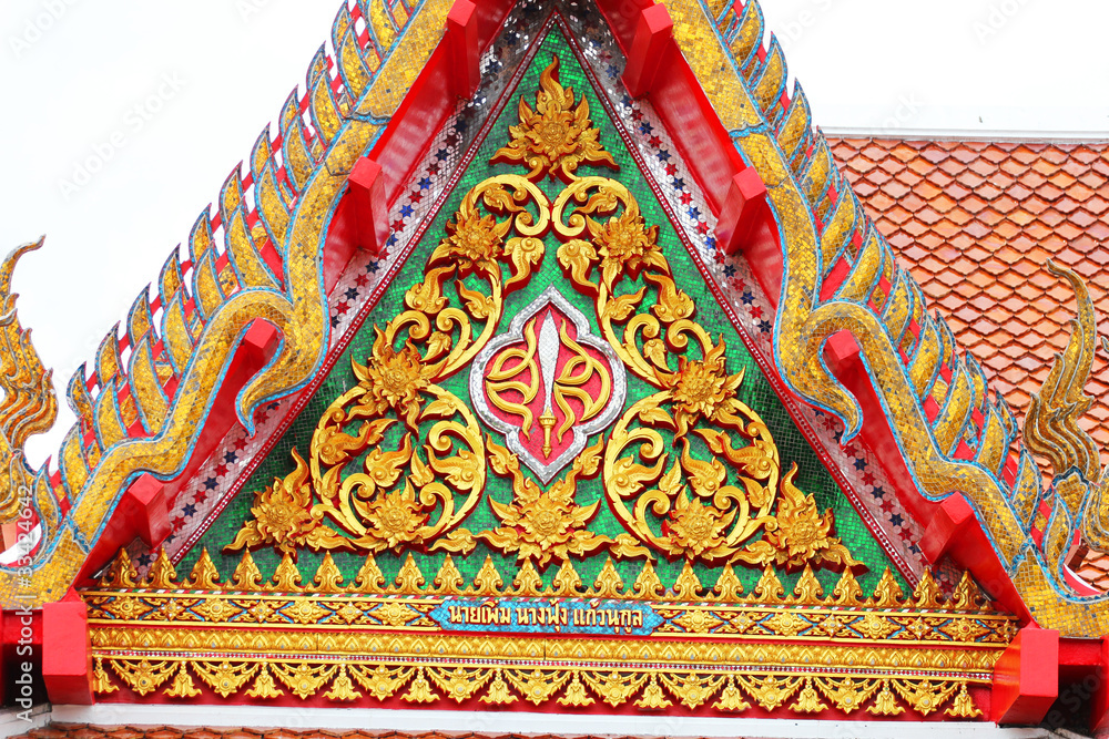 Fototapeta premium Temple roof in Thailand.