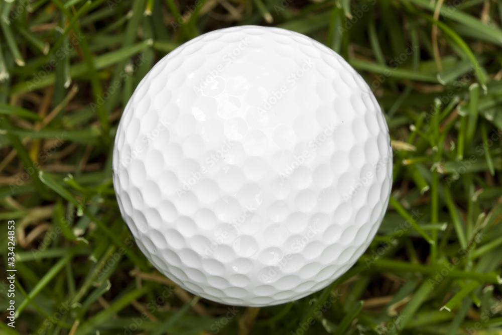 A white golf ball