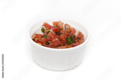 Fresh salsa in a bowl