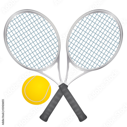 raquette et balle de tennis, vecteur