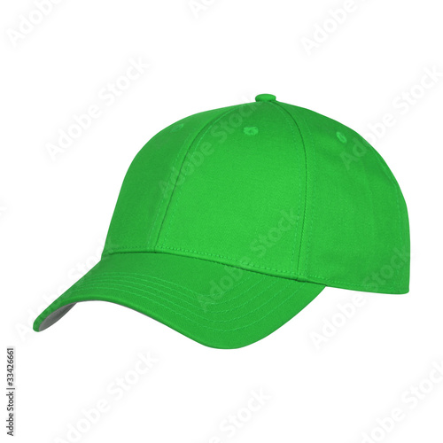 green cap with clipping path