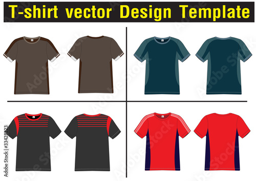 T-Shirt lined Vector template for design work