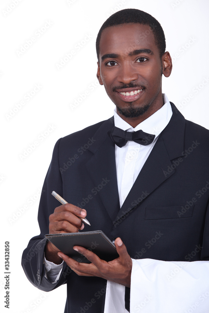 Waiter taking an order Waiter taking an order