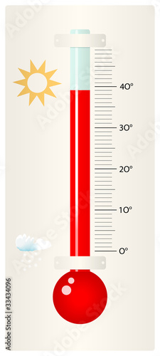 thermometer illustration,vector, summer icon