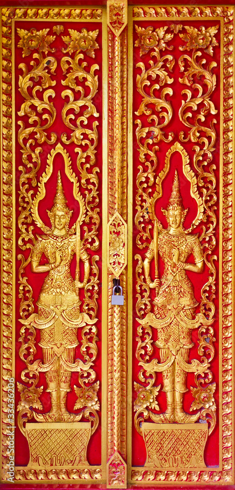 art on temple door