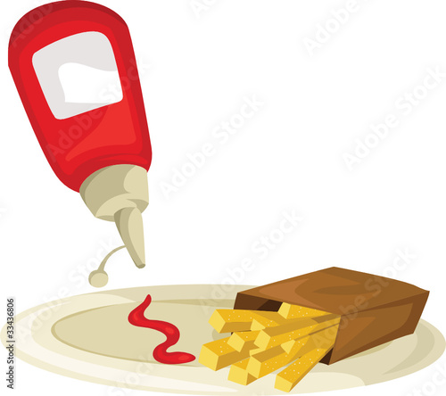 Ketchup and french fries