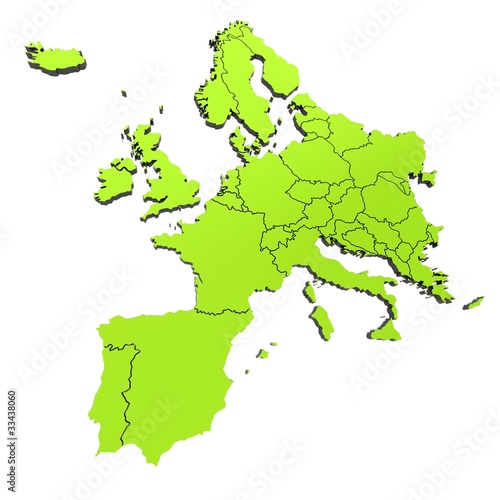 carte 3D europe