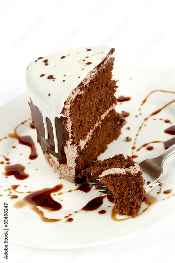 Chololate cake with sauce Chololate cake with sauce