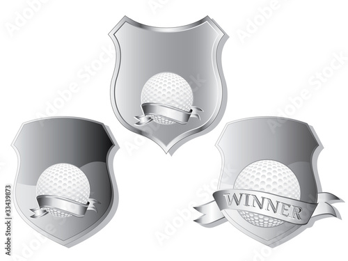 golf shields vector