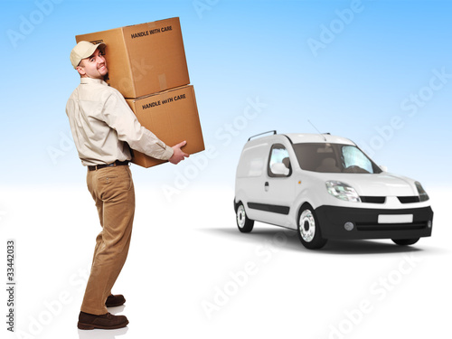 delivery man on duty © tiero