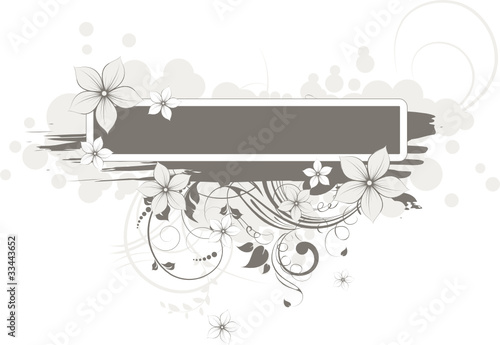 Abstract floral banner