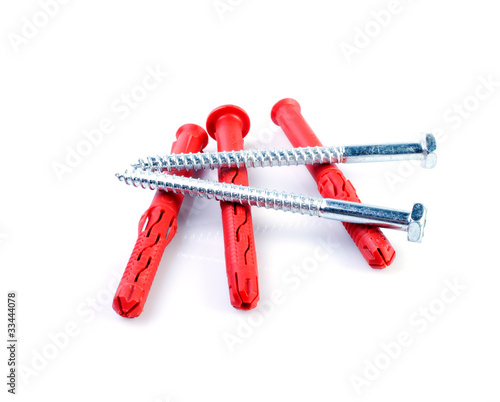 Collection of screws and dowels