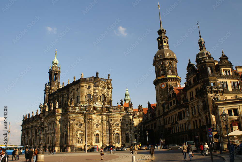Hofkirche and royal Residence in Dresden