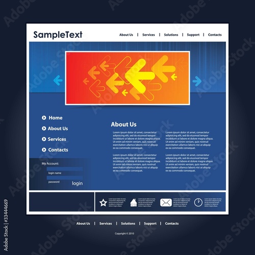 Abstract business web site design template vector