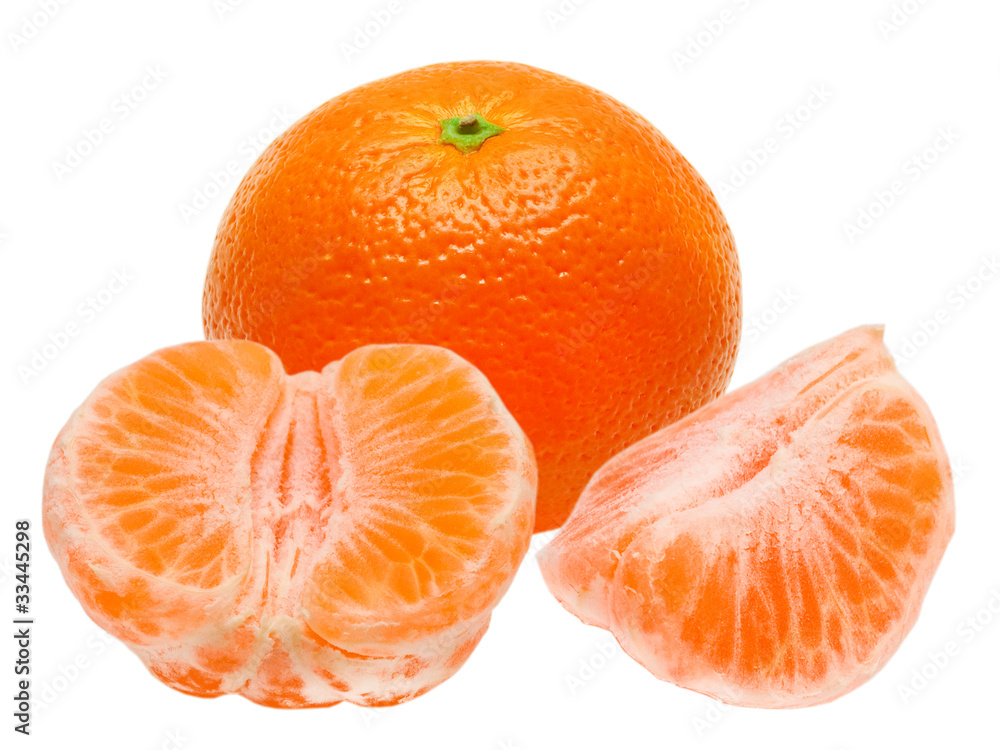 Mandarin isolated on white background Mandarin isolated on white background