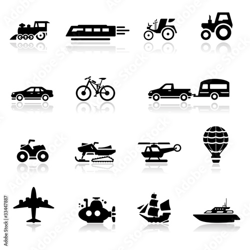Icons set transportation