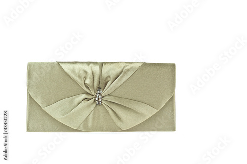 The women clutch bag isolated on white background