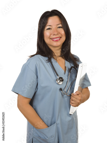 Attractive Hispanic Doctor ...