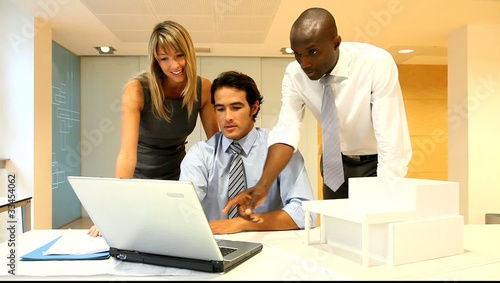Wallpaper Mural Team of architects working in the office Torontodigital.ca