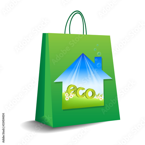 ecologic bag isolated on white background