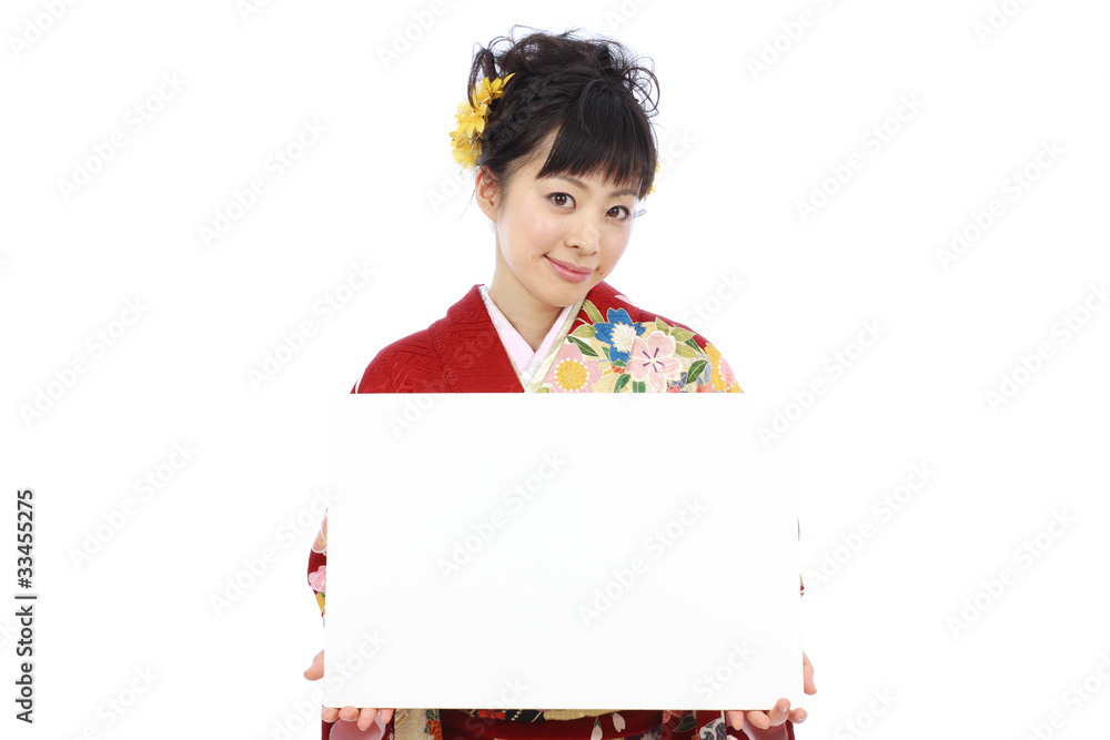 振り袖姿の女性 振り袖姿の女性