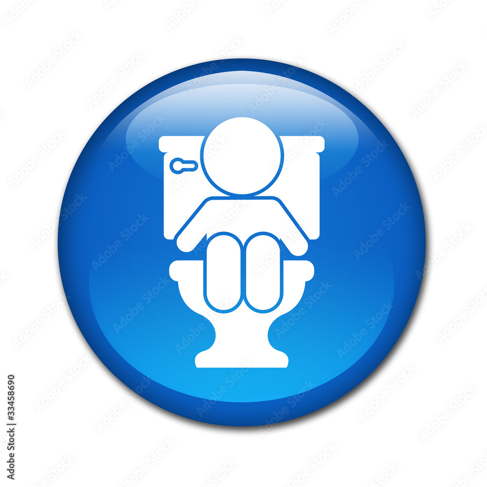 Boton brillante bebé en WC Boton brillante bebé en WC