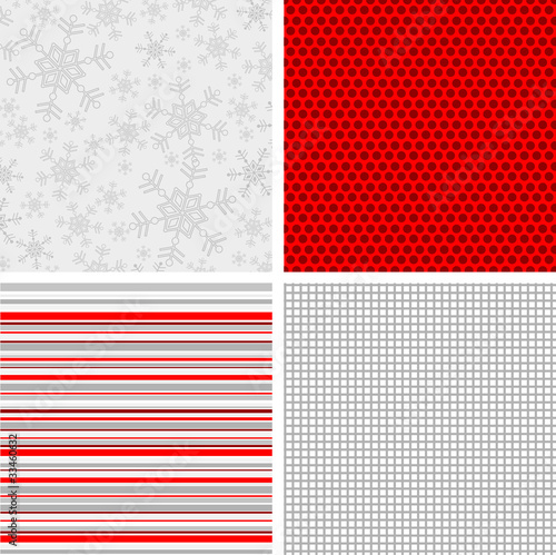 Scrapbook christmas patterns for design, vector illustration