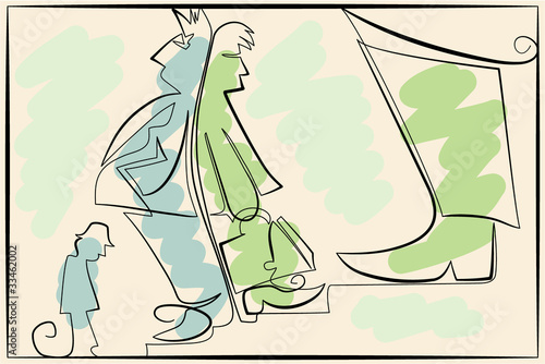 career illustration in one line