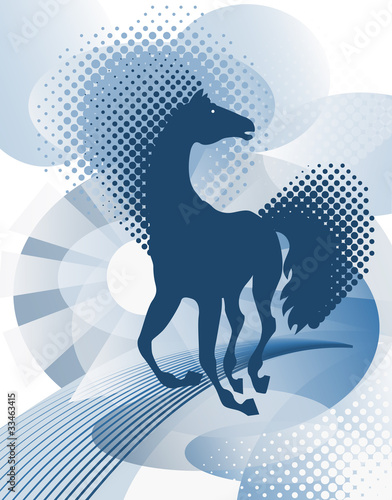 Background with horse
