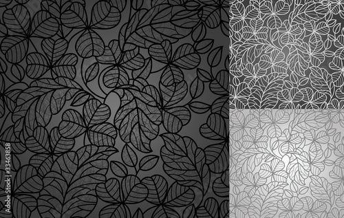 Leafs clover, lace background