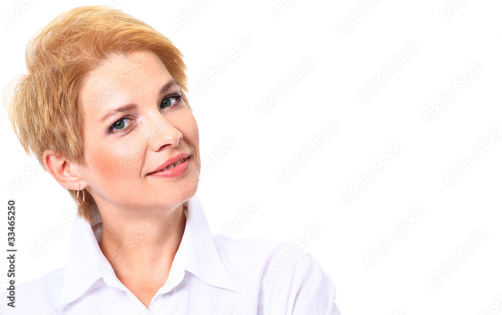 Portrait of a pretty business woman looking happ Portrait of a pretty business woman looking happ