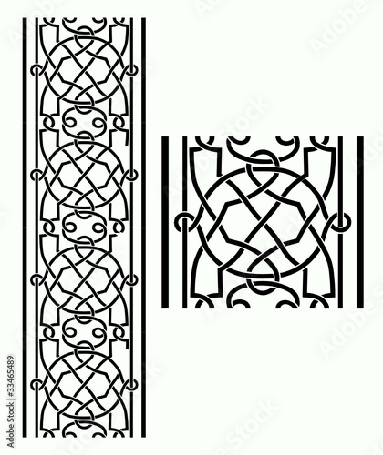 A seamless Celtic Knotwork border.