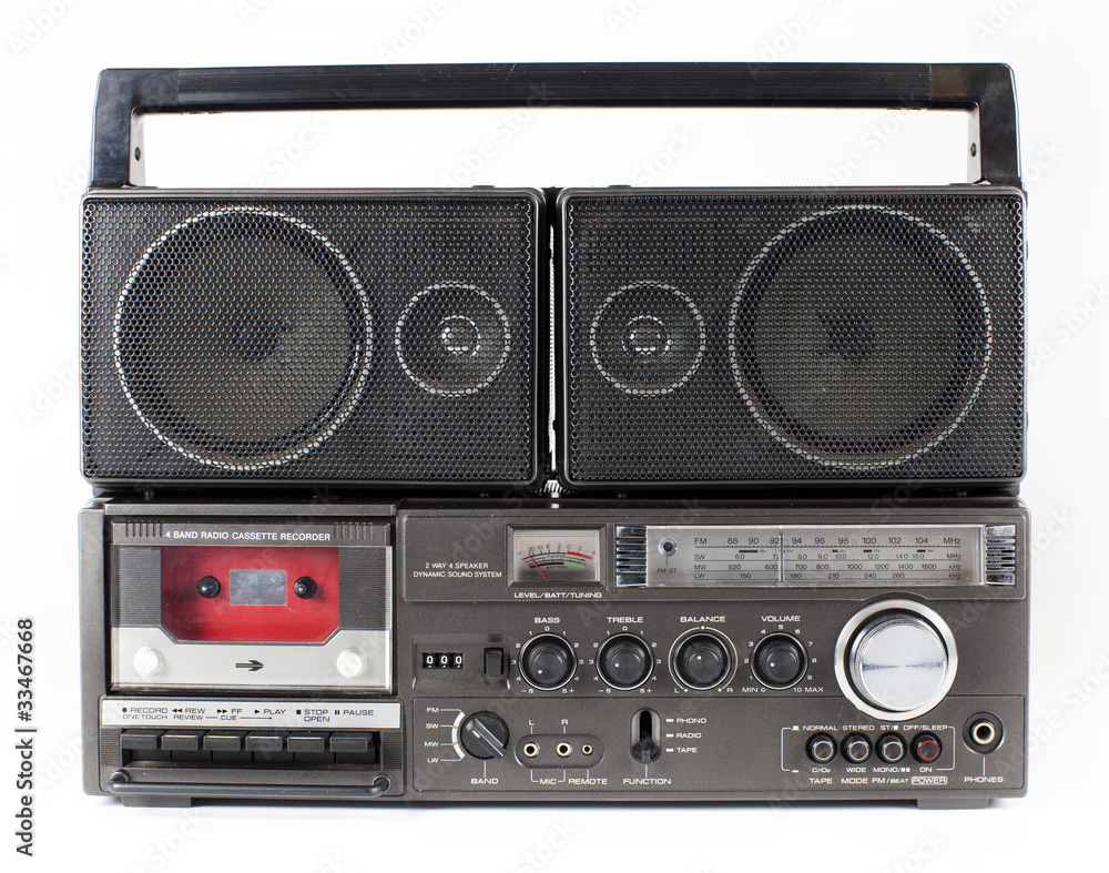 Naklejka premium retro ghettoblaster