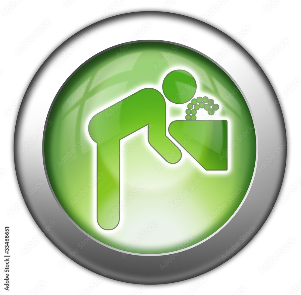 Green glossy 3D effect button Green glossy 3D effect button